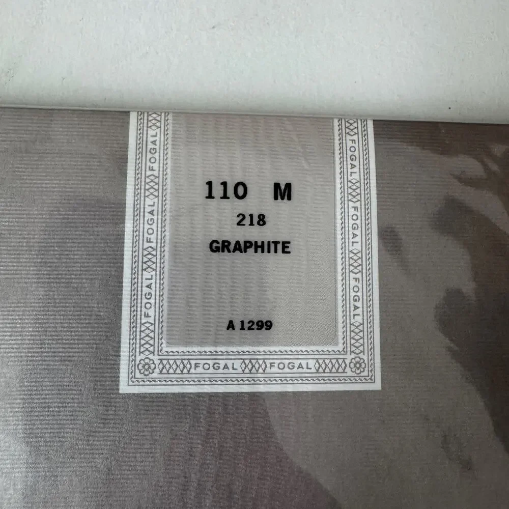 Y2K Fogal Noblesse 110 Pantyhose Graphite M Bergdorf Goodman Made in France